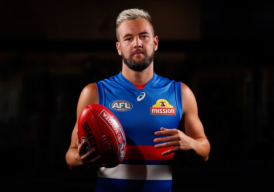 AFL 2017 Portraits - Western Bulldogs MELBOURNE, AUSTRALIA - FEBRUARY 7: Matthew Suckling of the Bulldogs poses for a portrait during the Western Bulldogs team photo day at the VU Whitten Oval on February 7, 2017 in Melbourne, Australia. (Photo by Adam Trafford/AFL Media)